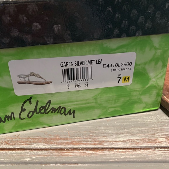 Sam Edelman silver ‘Lea’ Rhinestone ankle strap sandals 7M - Picture 11 of 11